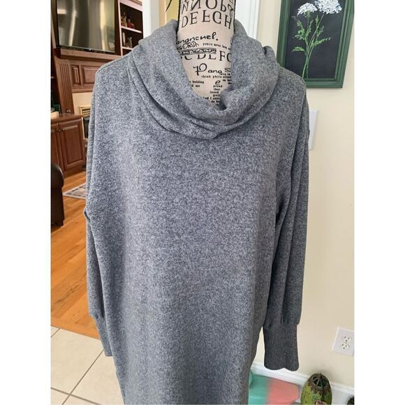 Maeve Anthropologie Sweater Gray Long Sleeve Cowl Neck Pullover - Picture 8 of 9